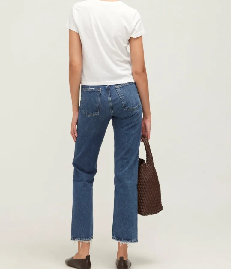 T-shirts & Tanks-Agolde Adine Cropped Tee in White