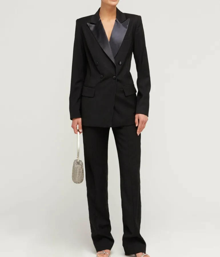 Jackets & Outerwear-Staud Arch Tuxedo in Black