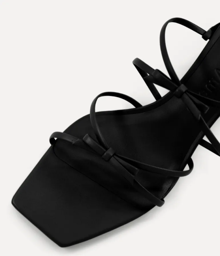 Heels & Pumps-Studio Amelia Ballet Strappy Mule in Black