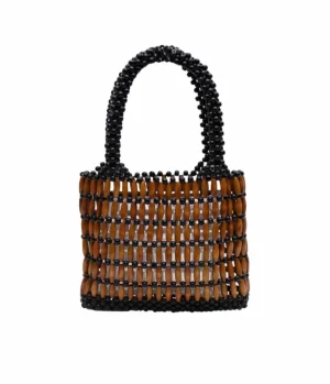 Bags-Mode Sportif Beaded Bag in Tan