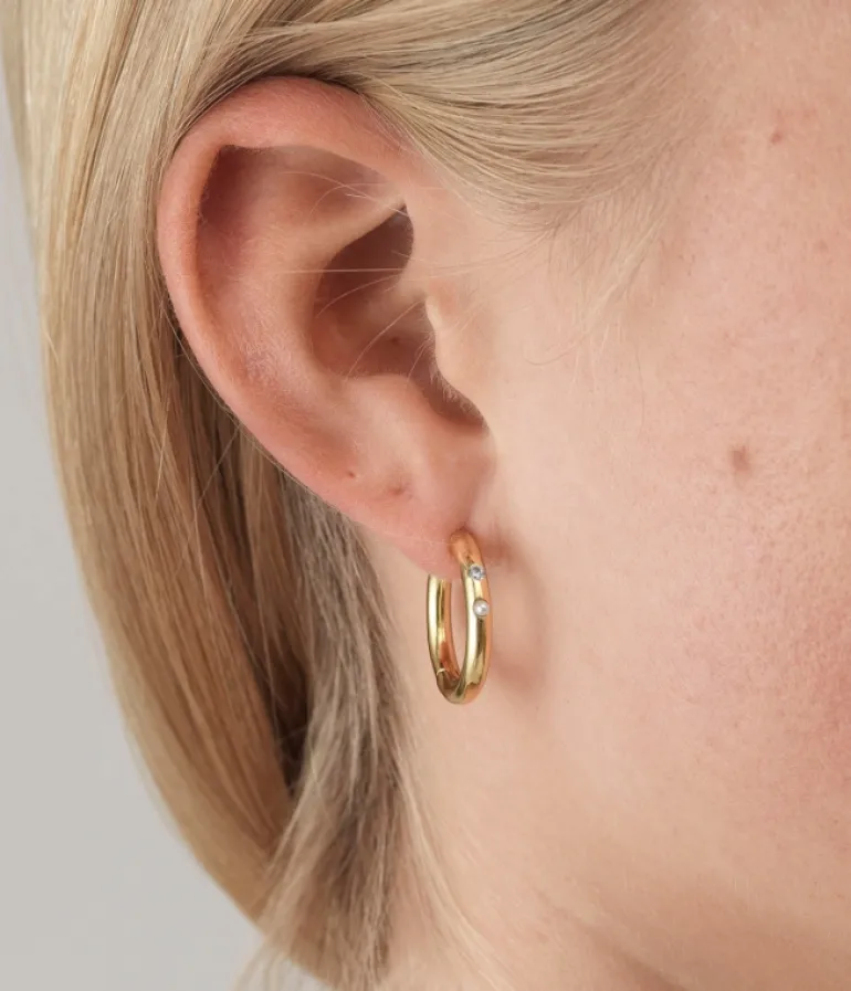 Jewellery | Earrings-Anni Lu Brigitte Hoops