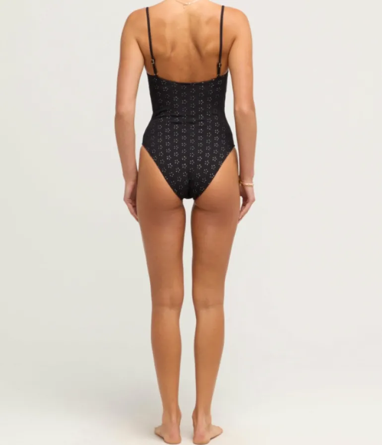 Swim & Resortwear-Peony Broderie One Piece in Noir