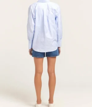 Tops-Yaitte Buoy Shirt in Jacquard Blue