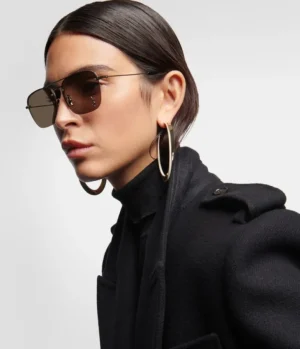 Sunglasses-Saint Laurent Caravan Metal Frame Sunglasses in Silver
