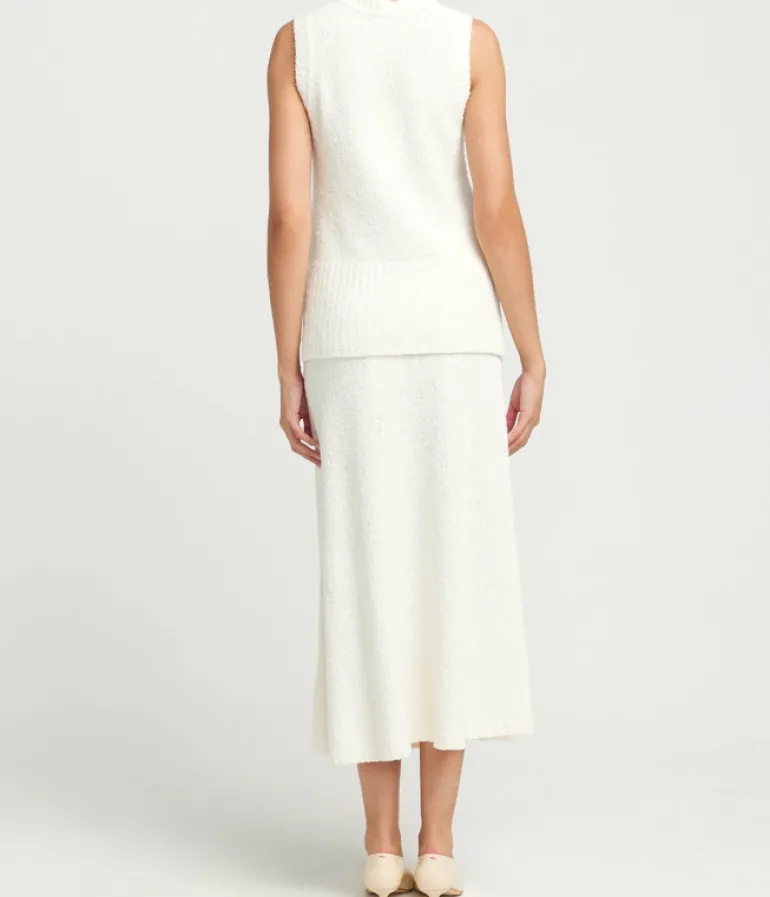 Tops-Friends with Frank Celeste Cashmere Blend Tank in Off White