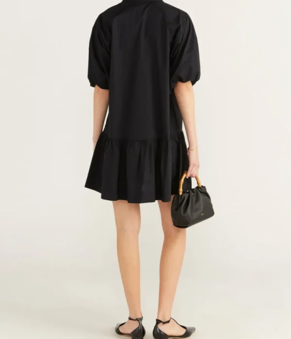 Dresses-Mode Sportif Crissy Cotton Poplin Dress in Black