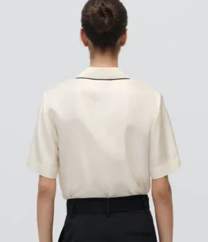 Tops-Oroton Dandelion Camp Graphic Shirt in Ecru