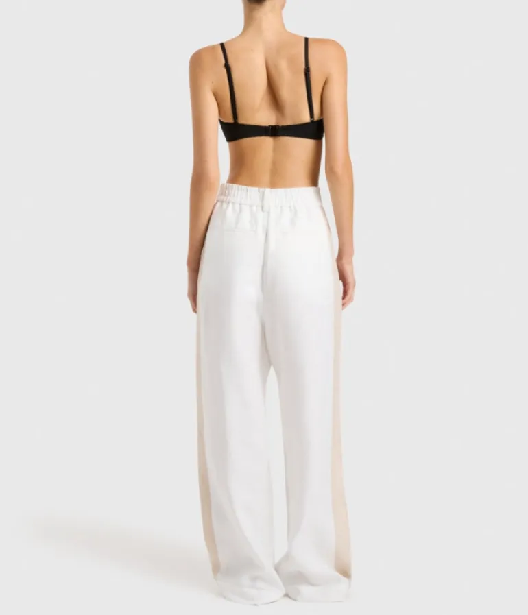 Pants-Bondi Born Delphi Two Tone Pant in White and Sand