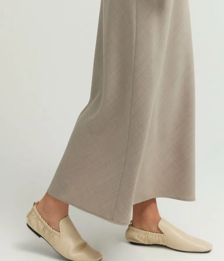 Flat Shoes-A.Emery Delphine Loafer in Eggshell