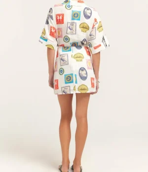 Skirts-Palm Noosa East Mini Skirt in Holiday Stamp