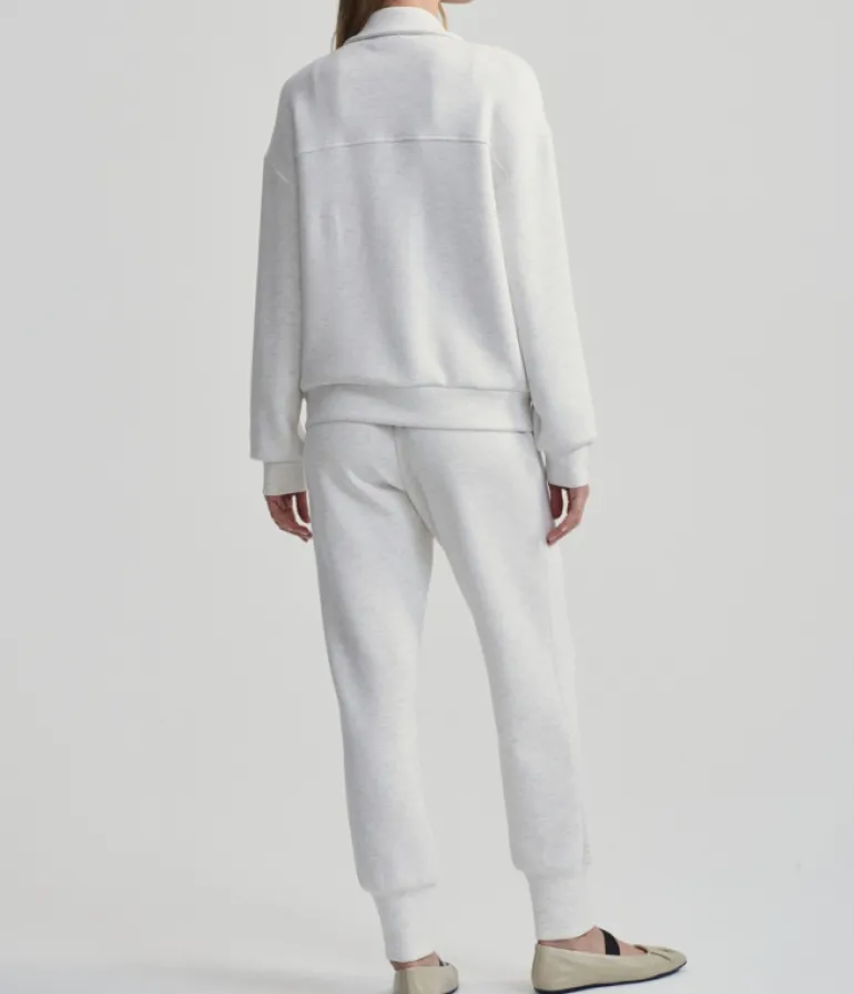 Loungewear-Varley Elizabeth Jacket in Ivory Marl