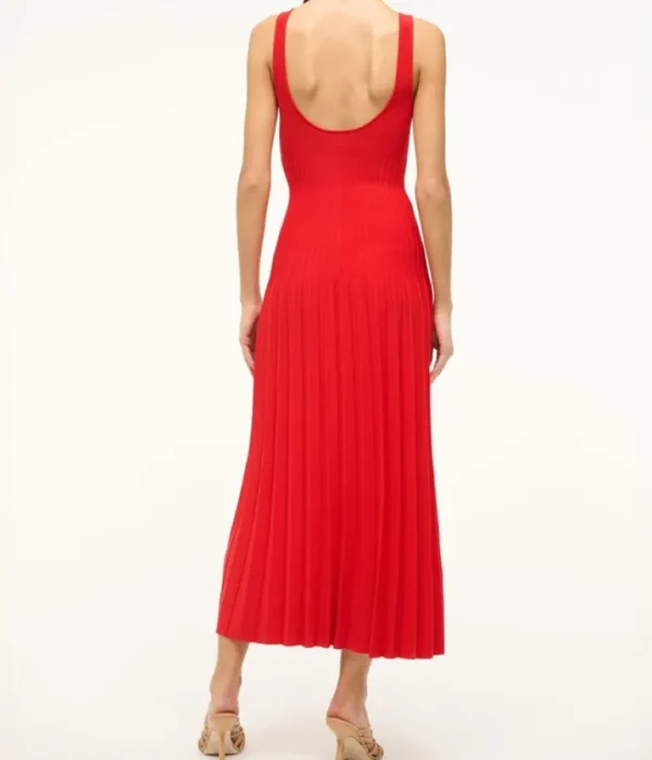 Dresses-Staud Ellison Dress in Red Rose