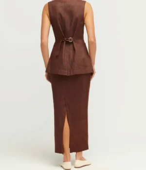 Skirts-Posse Emma Pencil Skirt in Chocolate