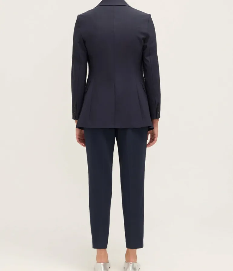 Jackets & Outerwear-Theory Etiennette Wool Blazer in Nocturne Navy