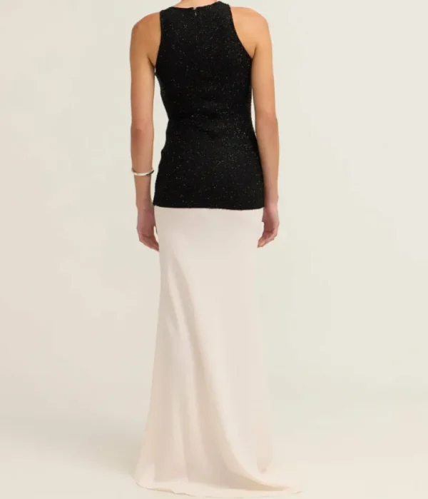 Dresses-Staud Gabrielle Dress in Black and Ivory