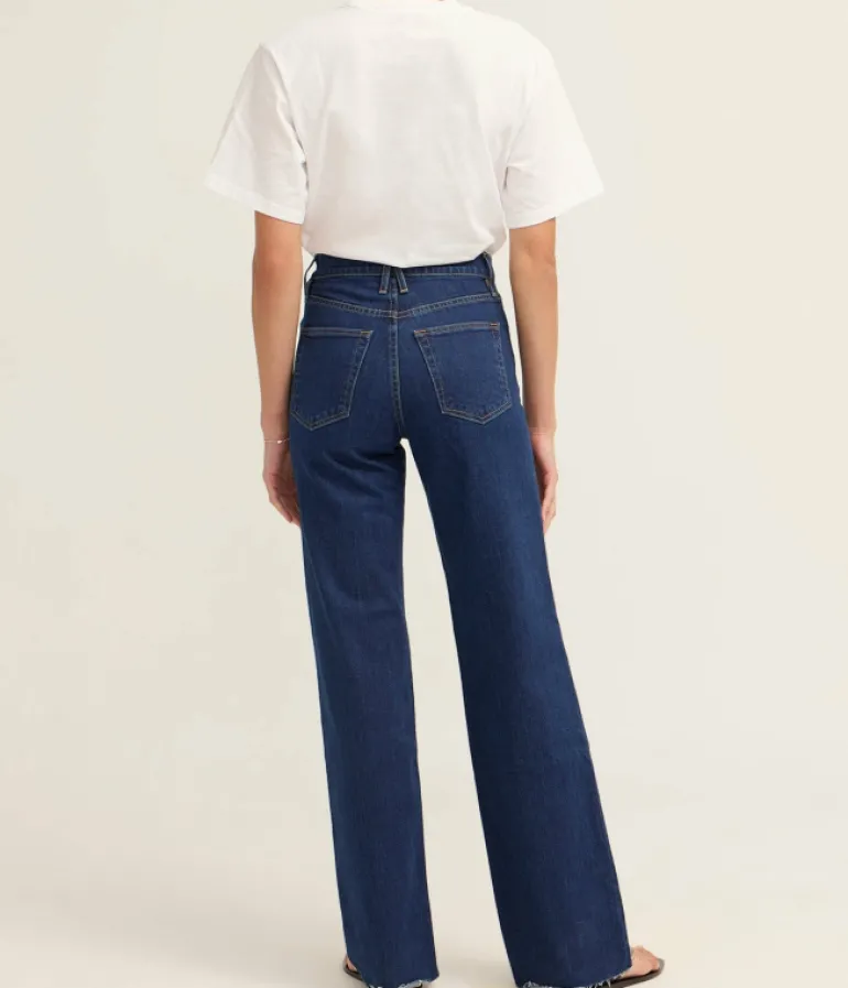 Denim-SLVRLAKE Grace High Rise Straight Wide Leg in Western Hero