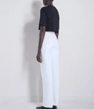 T-shirts & Tanks-Loulou Studio Gupo Cropped T-shirt in Black