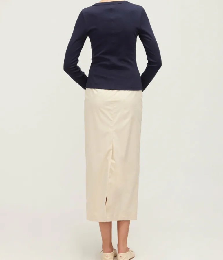T-shirts & Tanks-Flore Flore Jill Long Sleeve Tee in Navy