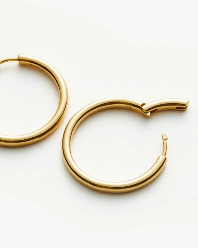 Jewellery | Earrings-Missoma Large Tunnel Hoop in Gold