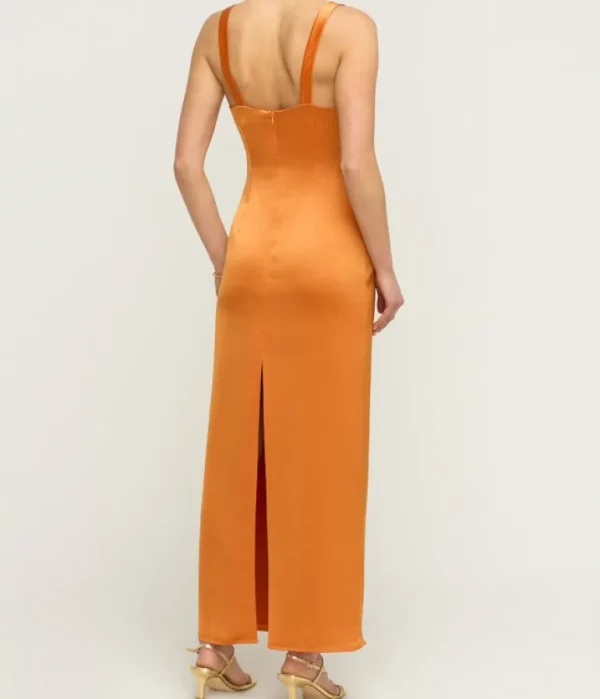 Dresses-Anna Quan Liliana Midi Dress in Kumquat