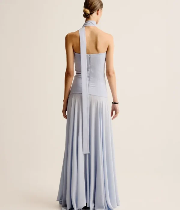 Dresses-Esse Studios Lilli Strapless Dress in Agate Blue