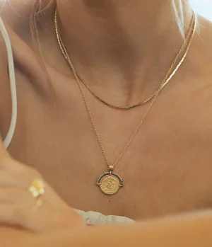 Jewellery | Necklaces-Missoma Lucy Williams X Textured Snake Chain Necklace in Gold