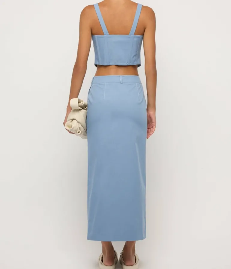 Tops-Anna Quan Mae Canvas Top in Dusty Blue