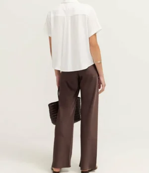 Tops-Mode Sportif Mina Short Sleeve Shirt in White