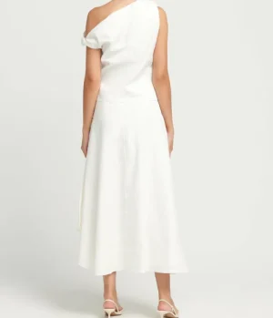 Tops-Anna Quan Minkey Asymmetrical Linen Top in Ivory