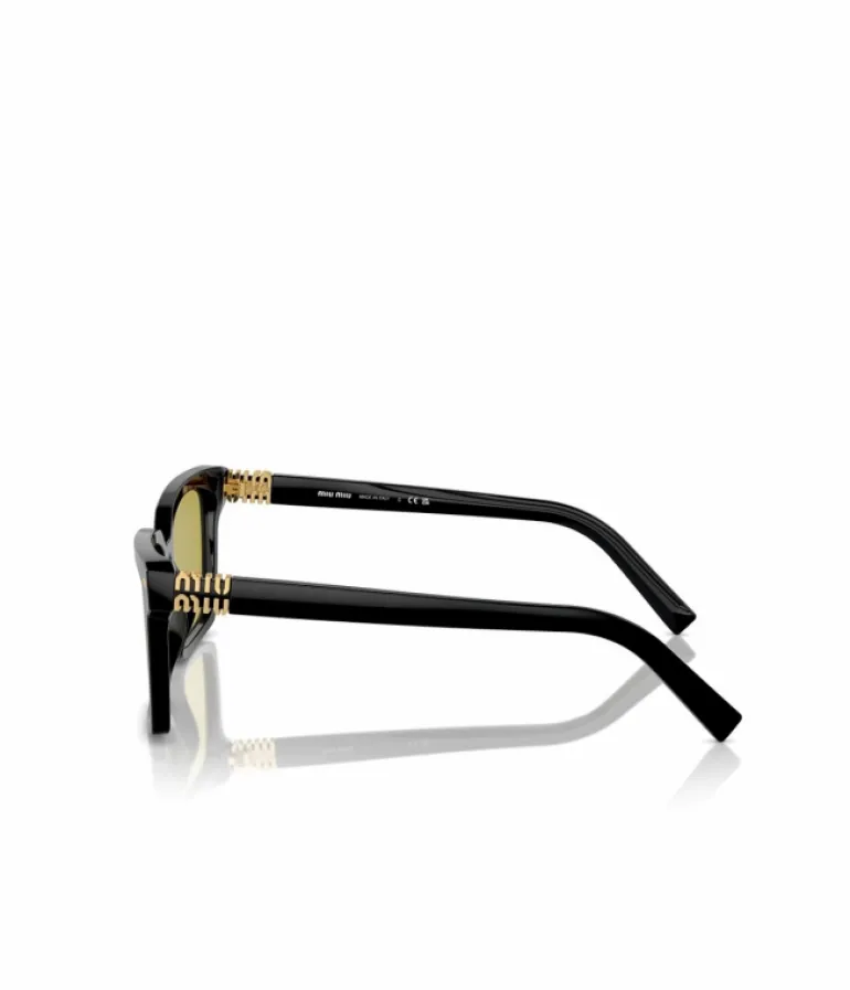 Sunglasses-Miu Miu Rectangle Sunglasses in Black Olive Green