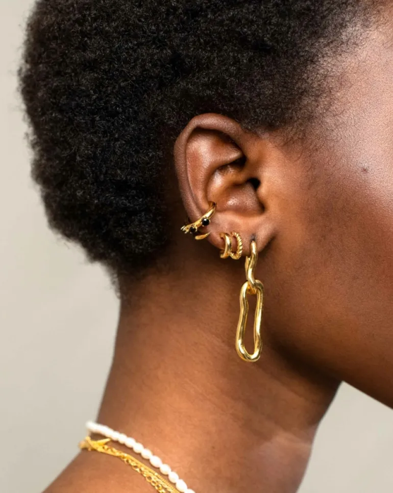 Jewellery | Earrings-Missoma Molten Ovate Mismatch Hoop Earrings