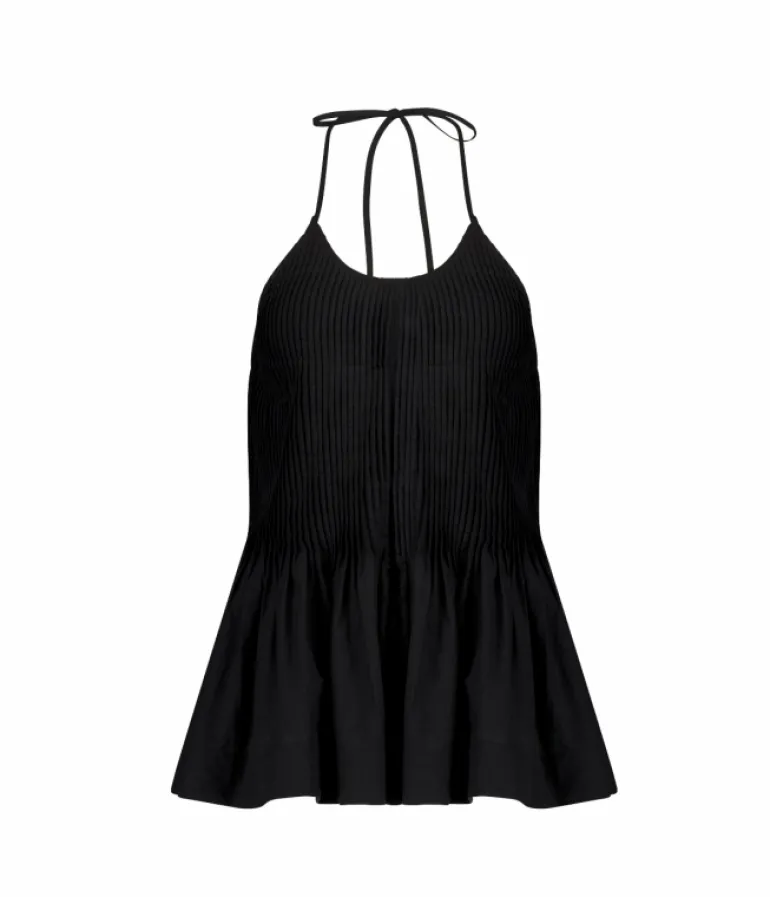 Tops-MARLE Paisley Top in Black