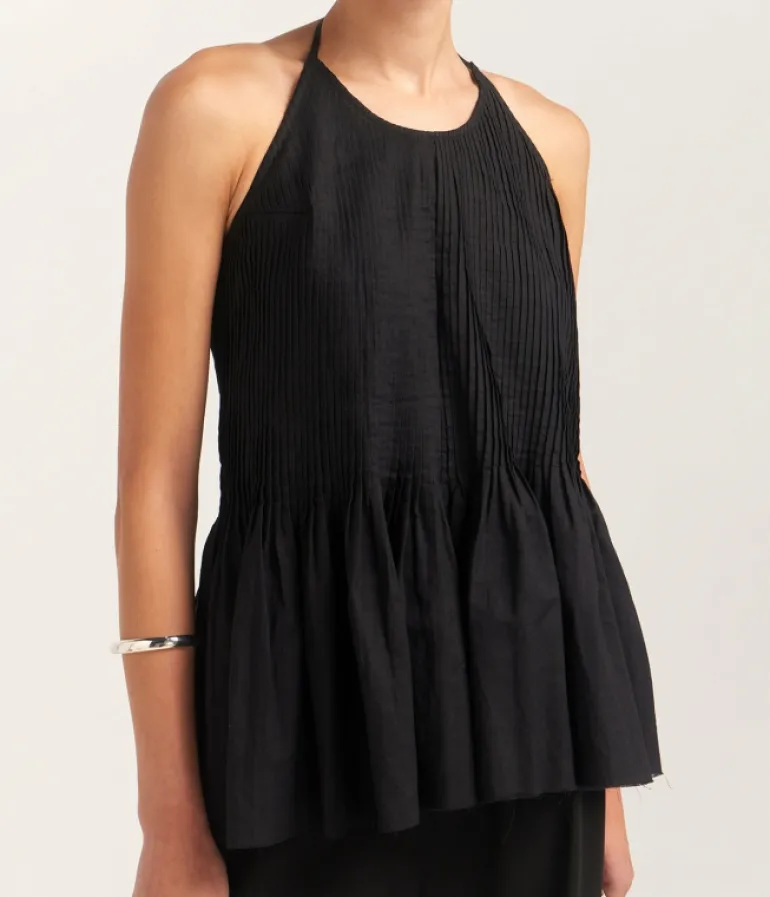 Tops-MARLE Paisley Top in Black