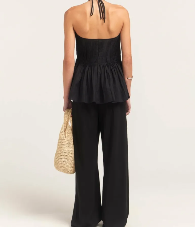 Tops-MARLE Paisley Top in Black
