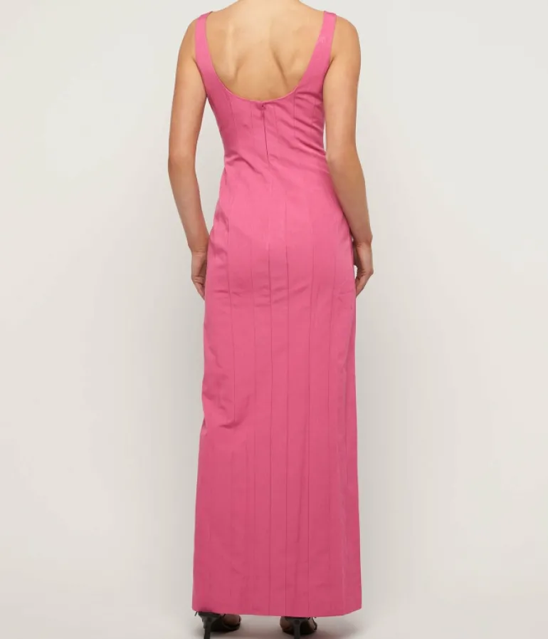 Dresses-Staud Portrait Dress in Lollipop Loll
