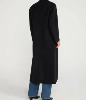 Jackets & Outerwear-Mode Sportif Quinn Cashmere Blend Coat in Black