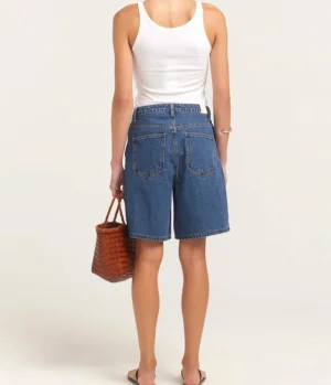 Denim-Mode Sportif Relaxed Jean Short in Heritage Blue