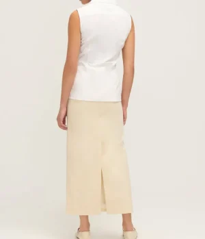 Tops-Flore Flore Rosie Sleeveless Shirt in White