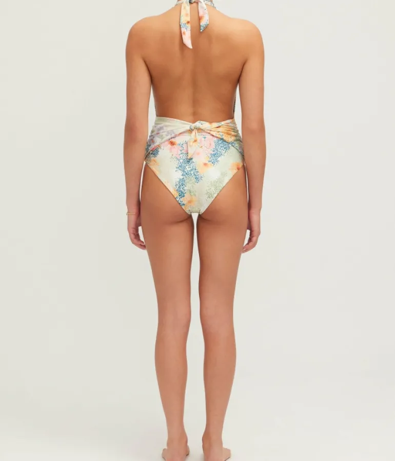 Swim & Resortwear-Agua by Agua Bendita Salm One Piece in Florecer