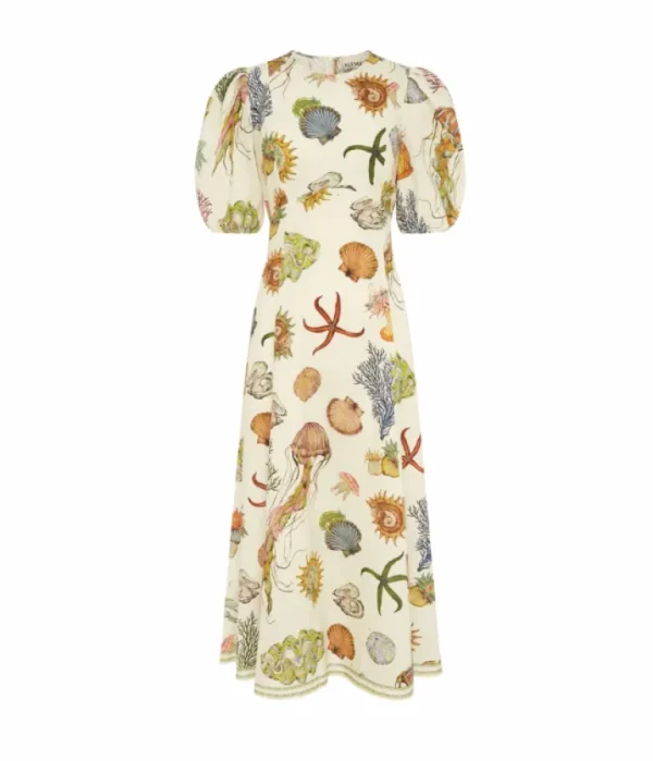Dresses-Alemais Sea Midi Dress in Cream