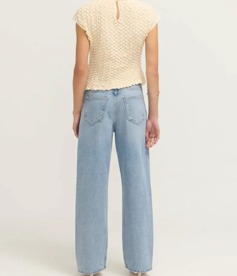 Tops-Wynn Hamlyn Shirred Cotton Top in Bone