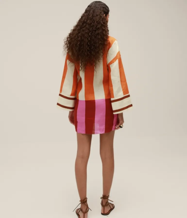 Dresses-Cala De La Cruz Siena Mini Dress in Bengal Multi