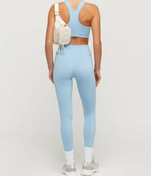 Activewear-7 Days Active Signature Zip Tights in Dusk Blue