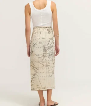 Skirts-St Agni Silk Wrap Tie Skirt in Atlas