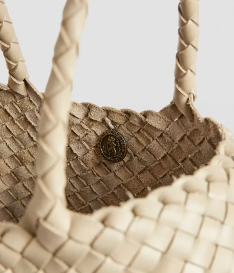 Bags-Dragon Diffusion Small Santa Croce Leather Bag in Pearl