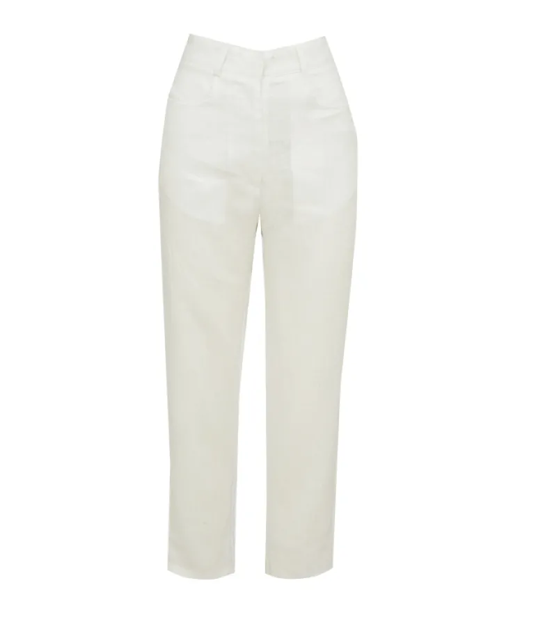 Pants-Albus Lumen Straight Leg Tailored Pants in White