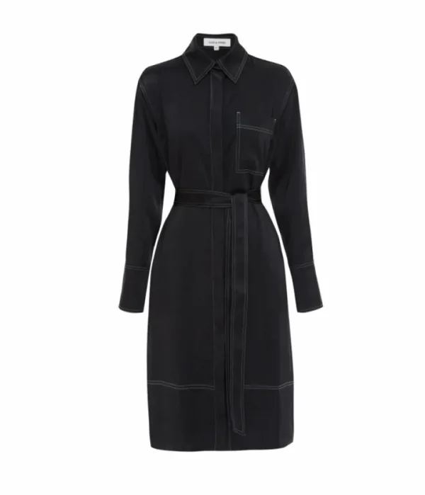Dresses-Solid and Striped The Esti Dress in Noir