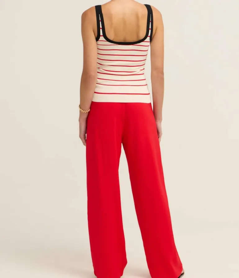 Pants-Solid and Striped The Monaco Pant in Apple Red