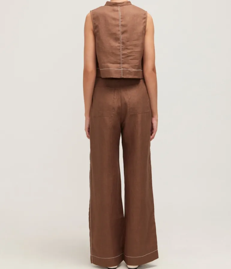Tops-Bondi Born Varenna Utility Top in Cocoa