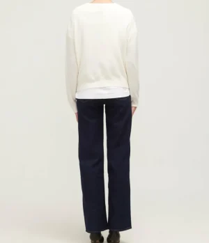 Loungewear | Knitwear-Allude V-Neck Dimante Button Down Cardigan in Ivory